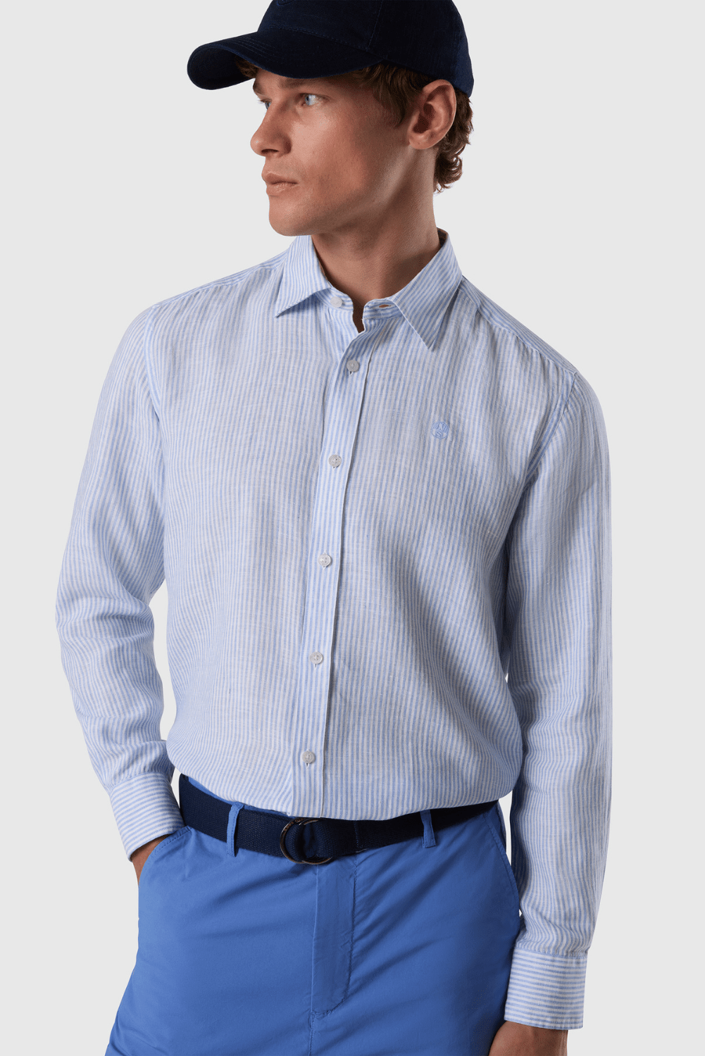 CHEMISE LIN RAYE – Image 2